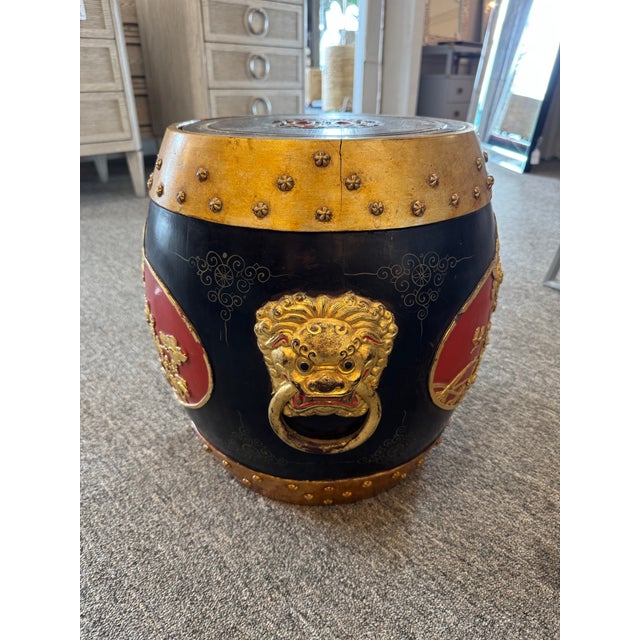 Mid 20th Century Mid 20th Century Asian Bent Wood Drum Storage Stool For Sale - Image 5 of 7