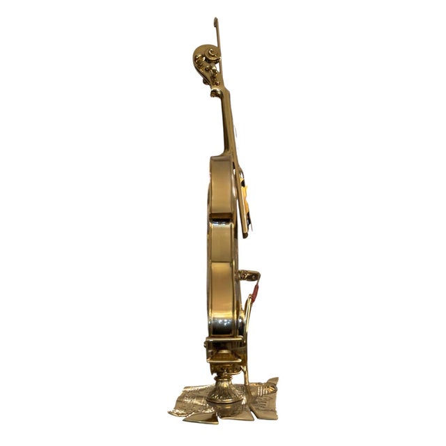 1960's Italian Polished Bronze Violin Sculpture on Acrylic Base. For Sale - Image 4 of 7