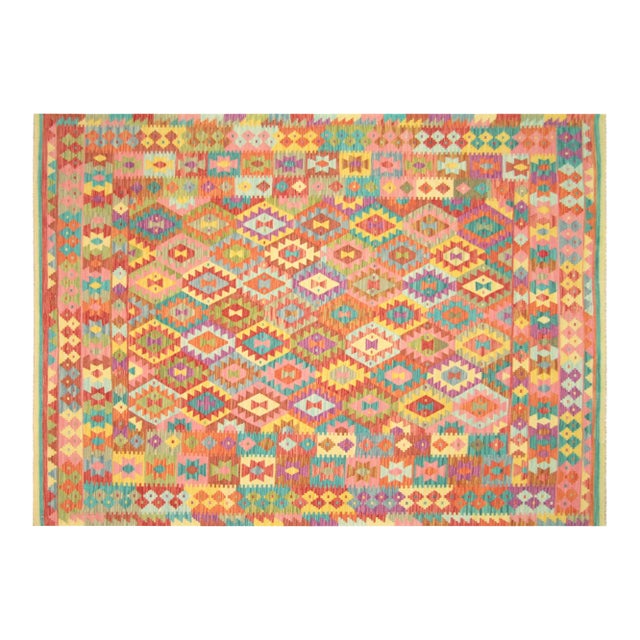Contemporary Afghan Maimana Kilim Rug For Sale