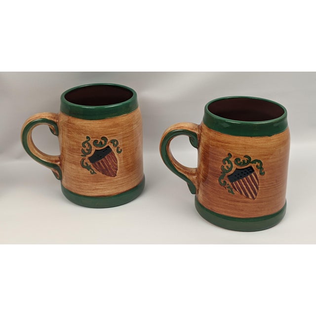 Vintage Pennsbury Pottery Pennsylvania Dutch Pitcher & Mug Set - Five Pieces For Sale - Image 14 of 17