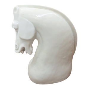1960s Modernist Blanc De Chine Horse Bust