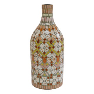 Swedish Folk Art Mosaic Vase, 1970s For Sale