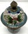Metal Antique 19th Century Chinese Cloisonné Stacking Box, Late Qing Dynasty, Blue Enamel, Scholar Accessory For Sale - Image 7 of 15