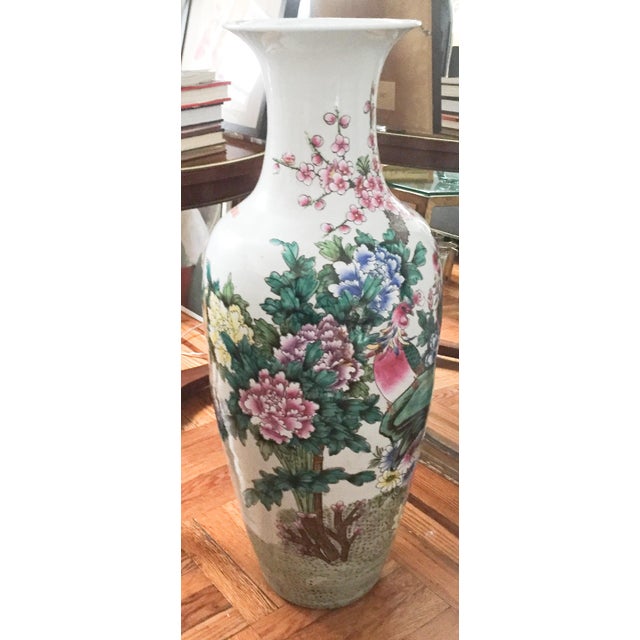 Large Vintage Chinese Porcelain Floor Vase Chairish