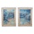 Set of 2 Vintage Watercolor Landscape Watercolor Paintings "Summer Reflections" in Acrylic Shadow Boxes For Sale