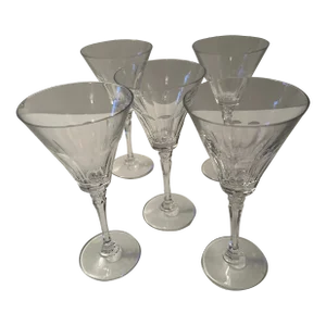 Vintage Towle Crystal Wine Glasses Set of 5