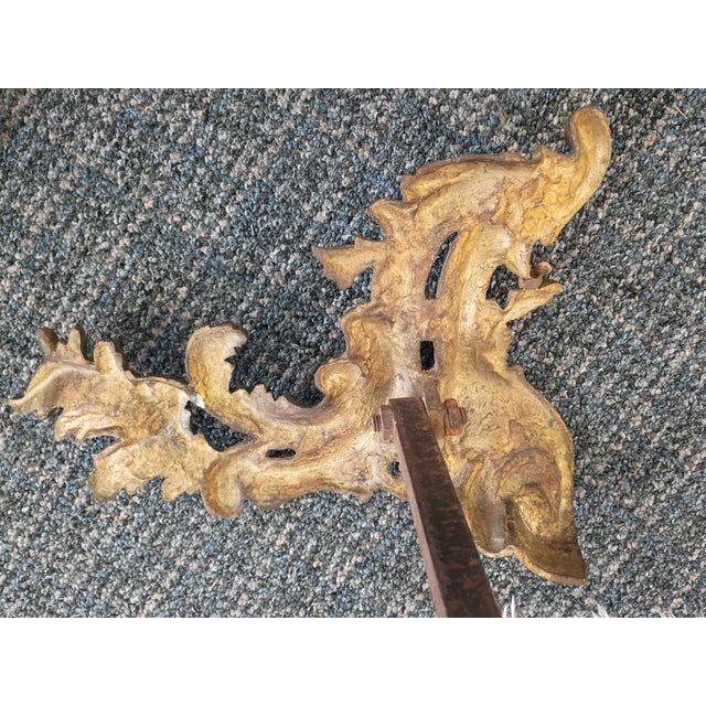 Pair of Mid 20th Century Italian Rococo Andirons For Sale In Philadelphia - Image 6 of 11