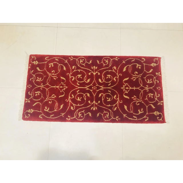 Gold Vintage Red & Gold Yellow Wool Carpets, 1983, Set of 2 For Sale - Image 8 of 10