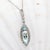 Metal 3.25cts Aquamarine Pendant in Solid 14k White Gold W Natural Diamond Accents For Sale - Image 7 of 9