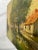 Green Vintage European Cottage Landscape Oil Painting For Sale - Image 8 of 9