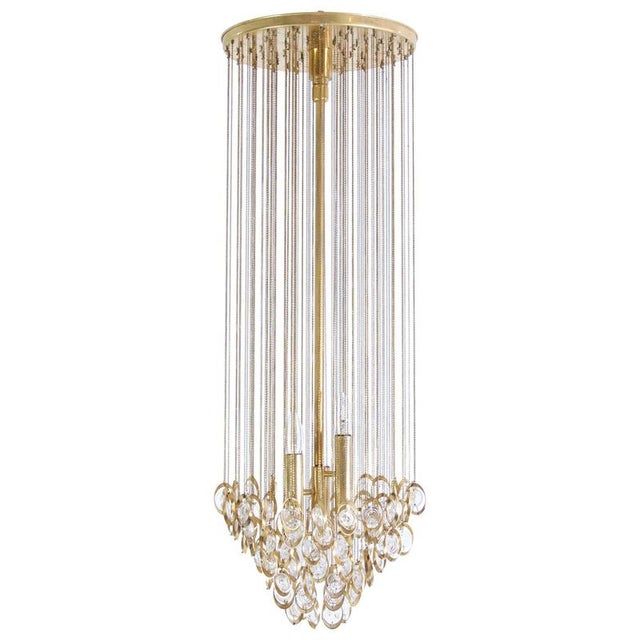 Large Mid-Century Modern Murano Glass Chandelier, Italy, 1960s For Sale - Image 9 of 9