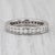Metal 0.54ctw Diamond Wedding Ring 14k White Gold Size 4.5 Stackable Anniversary Band For Sale - Image 7 of 8