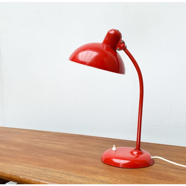 Mid-Century German Red 6556 Table Lamp by Christian Dell for Kaiser Idell, 1960s For Sale - Image 18 of 18