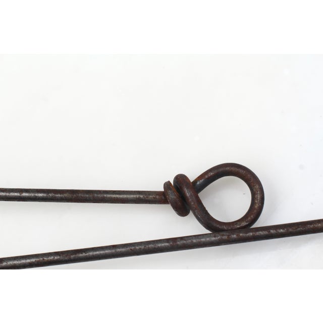 Metal 1990s Black Wrought Hotdog or Marshmallow Skewers in Male and Female Forms For Sale - Image 7 of 7