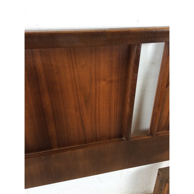 Mid Century Modern Walnut Twin Headboard by Perspecta From Kent Coffey For Sale - Image 11 of 18