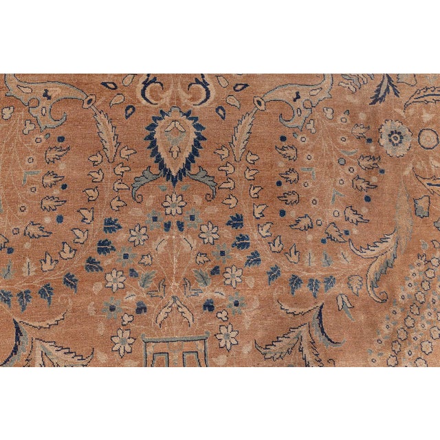 Fine Antique Persian Meshad Handmade Wool Rug For Sale - Image 4 of 10