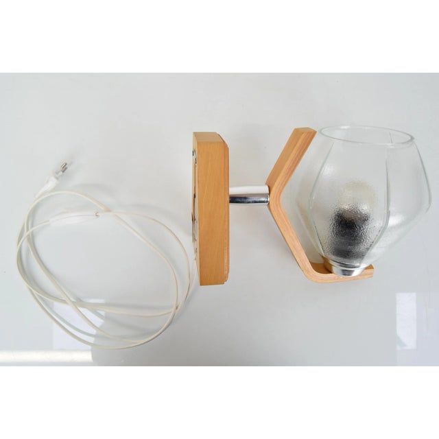 Mid-Century Wall Lamp by Drevo Humpolec, 1960s For Sale - Image 12 of 14