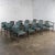 Late 20th Century Modern Set of 15 MTS Dining or Waiting Room Chairs Gray Frames & Blue Vinyl For Sale - Image 11 of 18