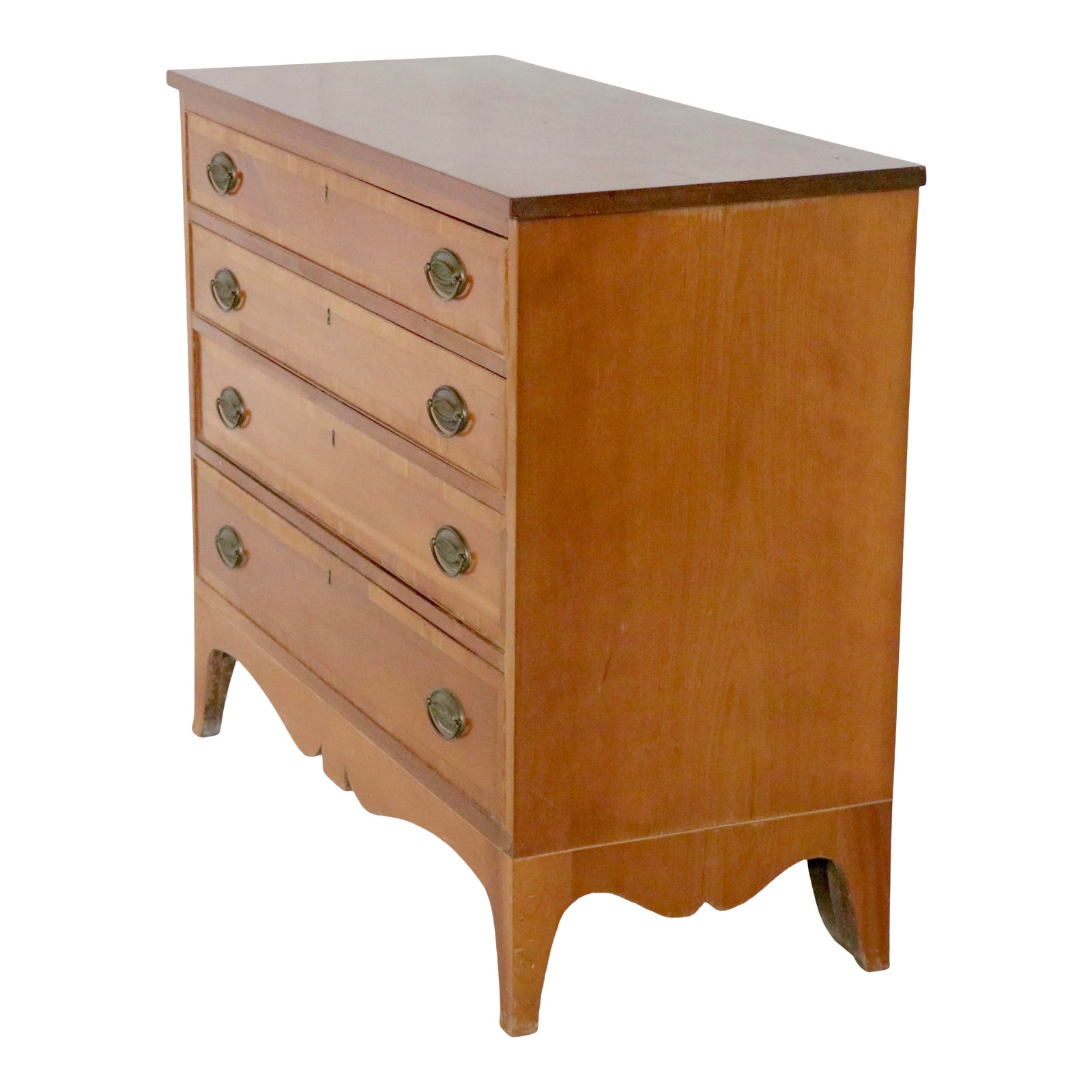 Antique Hepplewhite Banded Inlay Dresser | Chairish