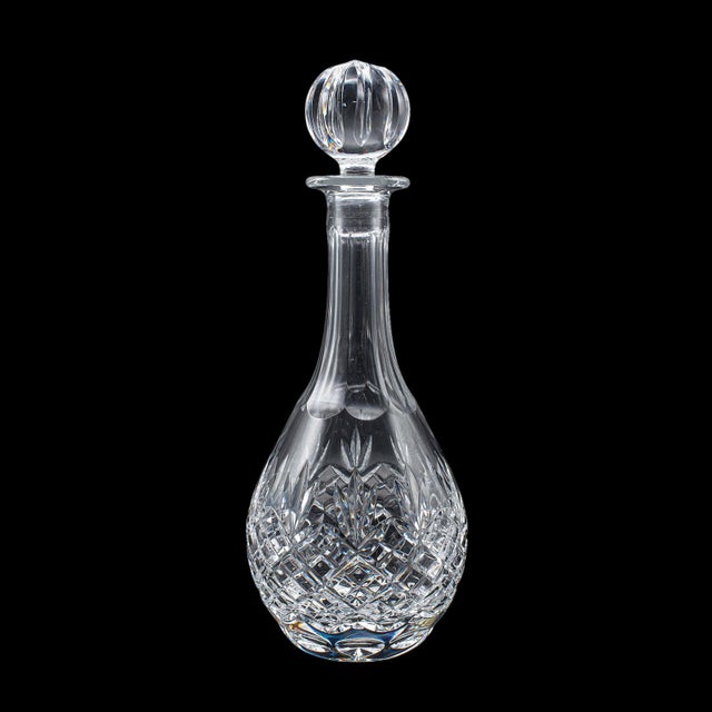 Vintage Port Decanter, Stem Glass Duo, Irish, Crystal, Sherry Bottle, Liqueur For Sale - Image 6 of 12