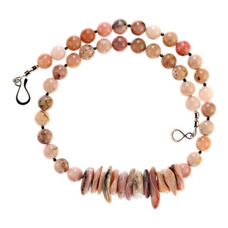 Pink Peruvian Opal Necklace For Sale