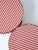 Red Vintage Candy Cane Stripe Hat Boxes Pair For Sale - Image 8 of 13