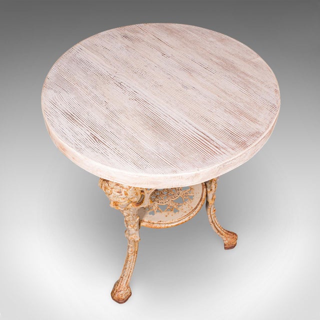 Vintage Britannia Table, English, Pine, Cast Iron, Mid Century Victorian Revival For Sale - Image 6 of 12