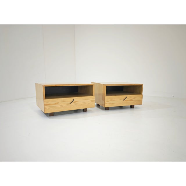 Wooden Bedside Tables by Saporiti Italia, 1980, Set of 2 For Sale - Image 16 of 18