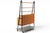 This 1960s teak bookcase brings a bold graphic touch to classic Scandinavian storage, with tall side gables ebonized in...