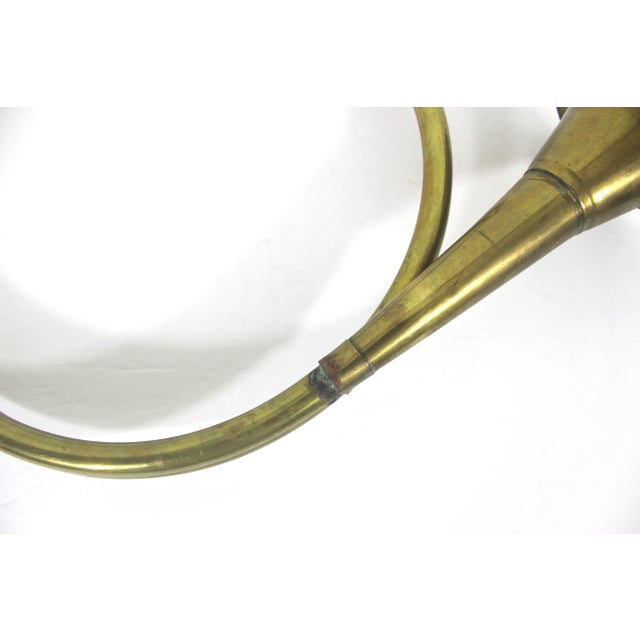 Mid 20th Century Vintage Large Brass Horn Ornamental Trumpet Christmas For Sale - Image 5 of 10