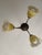 Vintage Art Nouveau Revival Three-Light Chandelier with Opaline Glass Shades, Yugoslavia, 1960s For Sale - Image 11 of 12