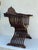Mediterranean Antique Wood Side Chair: Savonarola Carved Hardwood Antique Chair For Sale - Image 3 of 12