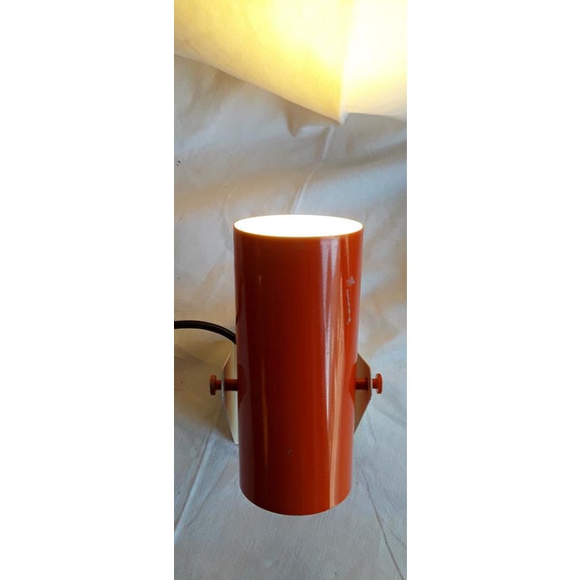 Metal Vintage Wall Lamp in Orange Metal, 1970s For Sale - Image 7 of 9