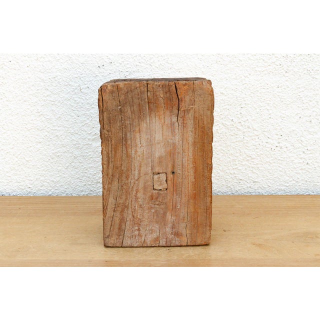 Wood Antique Aged Teak Architectural Fragment For Sale - Image 7 of 8