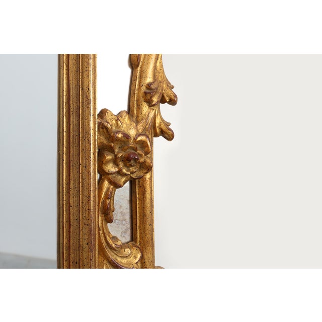 Gold Large Vintage Gilded Baroque Style Mirror from Deknudt, Belgium, 1950s For Sale - Image 8 of 11