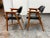 Erik Kirkegaard Mid Century Modern Walnut With Black Vinyl Arm Chairs, Pair For Sale - Image 4 of 12