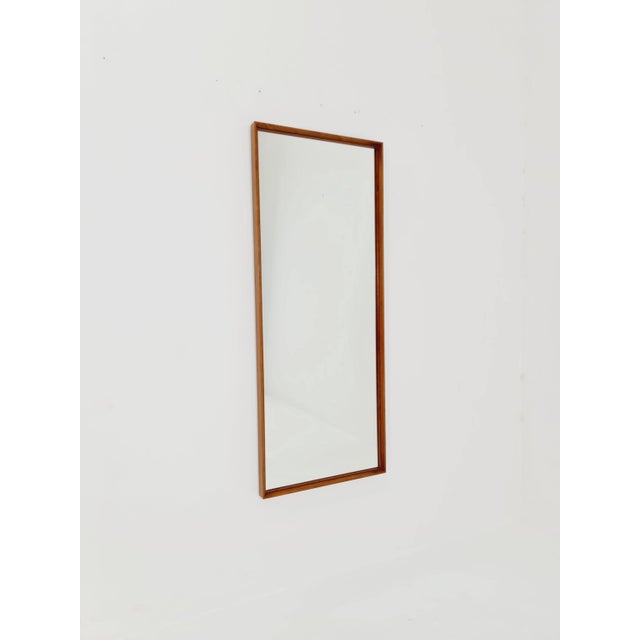 Mid-Century Modern German Teak Wall-Mounted Mirror, 1960s For Sale - Image 6 of 11