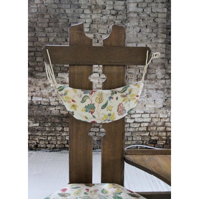 Brutalist Vintage Dutch Brutalist Oak Side Chair, 1950 For Sale - Image 3 of 14