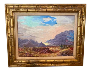 Mid 20th Century California Landscape Oil Painting by Edith Helen Boyd Nihart, Framed