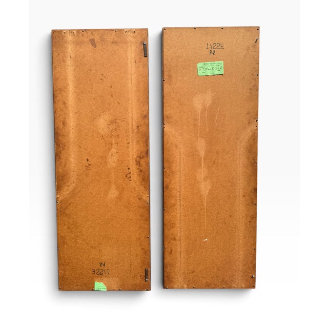 Pair of Large Mid-Century Modern Walnut and Cane Wall Mirrors by R-Way Furniture For Sale - Image 10 of 13
