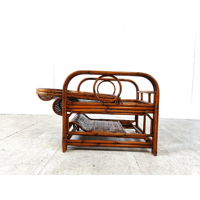 Mid-Century Modern Mid-Century Modern Garden Chair in Rattan and Bamboo, 1950s For Sale - Image 3 of 18