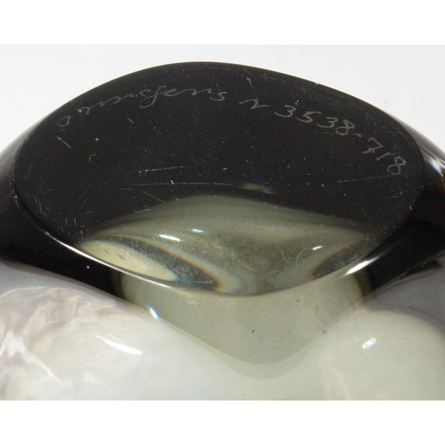 Mid 20th Century Orrefors Swedish Sommerso Glass Vase by Nils Landberg For Sale - Image 5 of 5