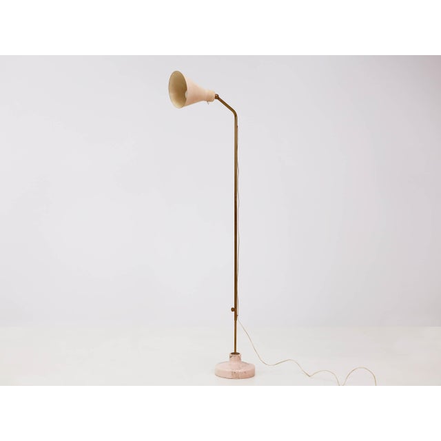 Adjustable LT3 Alzabile Floor Lamp in Portugal Pink Marble by Ignazio Gardella for Azucena, Italy, 1949, in Very Good...