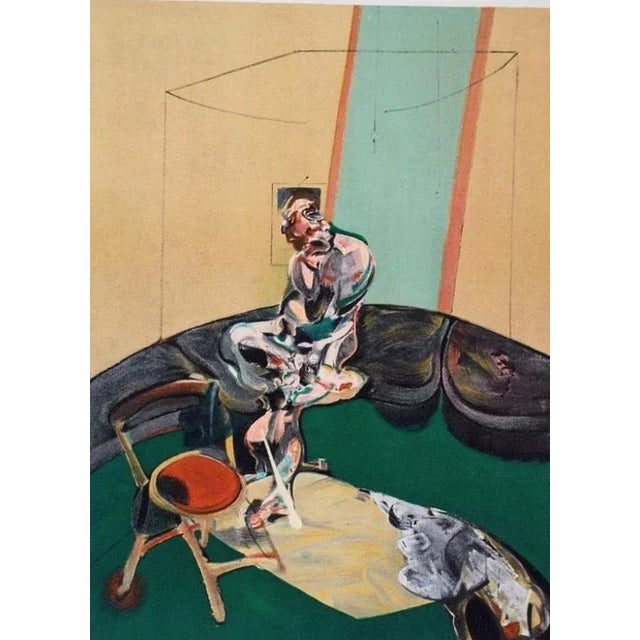 Francis Bacon - Portrait of George Dyer Staring at a Blind Cord, Original Lithograph, 1966 Very 1st Edition Lithograph on...