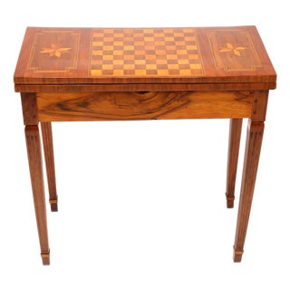 Antique Top Game Table with Inlaid Chessboard, 1860 For Sale