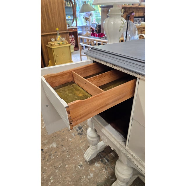 Wood Vintage Shabby Chic Server / Sideboard For Sale - Image 7 of 12