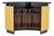 Art Deco Style Black Lacquered & Brass Bar Cabinet For Sale