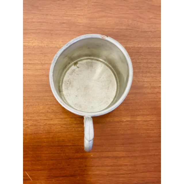 Vintage Pewter Baby Cup With “h” Monogram For Sale - Image 4 of 6