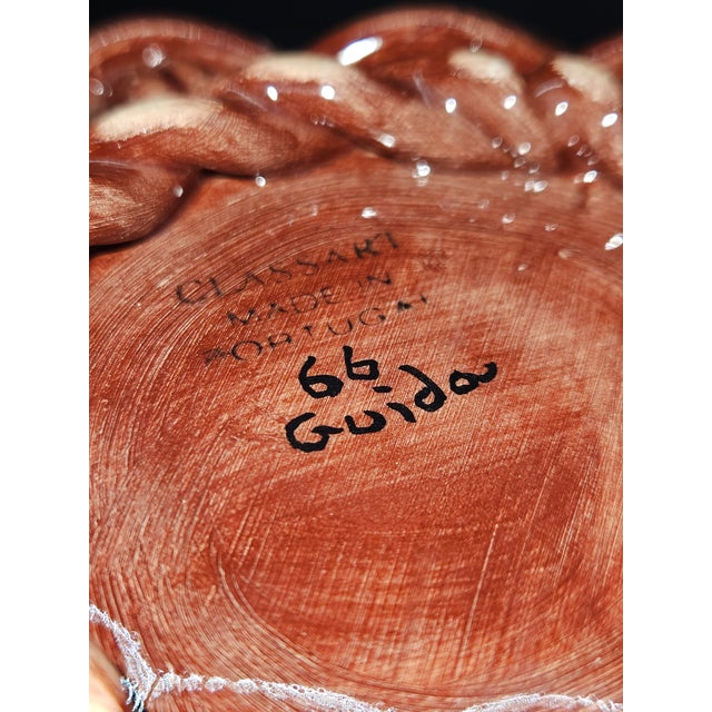 Vintage Classart Ceramic Dish in a Basket
