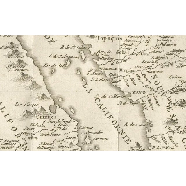 This 18th-century copperplate map, titled Passage par terre à la Californie, illustrates the overland route to California...